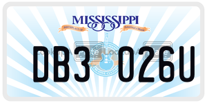 DB3026U  license plate in MS