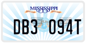 DB3094T  license plate in MS