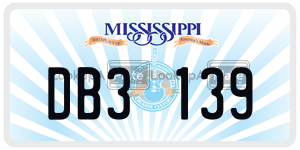 DB3139  license plate in MS