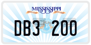 DB3200  license plate in MS