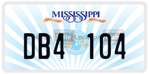 DB4104  license plate in MS