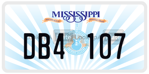 DB4107  license plate in MS