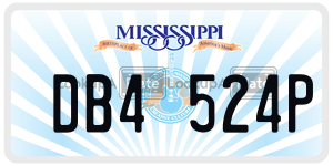 DB4524P  license plate in MS
