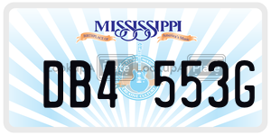 DB4553G license plate in Mississippi