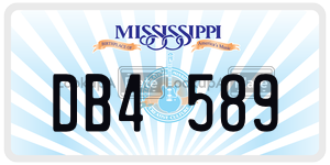DB4589  license plate in MS