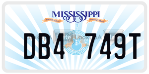 DB4749T  license plate in MS