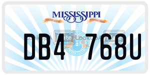 DB4768U  license plate in MS