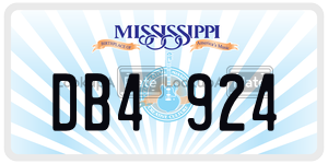 DB4924  license plate in MS