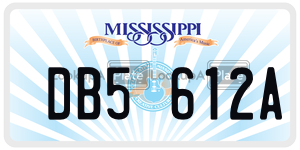 DB5612A  license plate in MS
