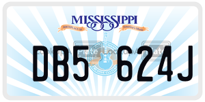 DB5624J  license plate in MS