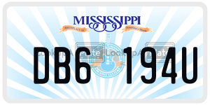 DB6194U  license plate in MS