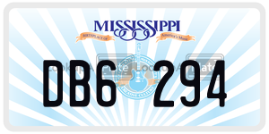 DB6294  license plate in MS