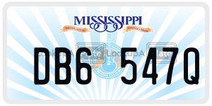 DB6547Q  license plate in MS