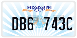 DB6743C  license plate in MS