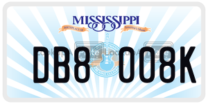 DB8008K  license plate in MS