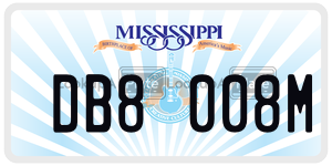 DB8008M  license plate in MS