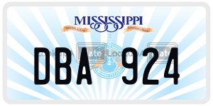DBA924  license plate in MS