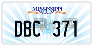 DBC371  license plate in MS