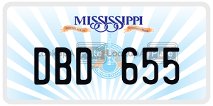 DBD655  license plate in MS