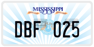 DBF025  license plate in MS