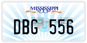 DBG556  license plate in MS