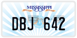 DBJ642  license plate in MS