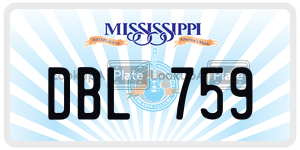 DBL759 license plate in Mississippi