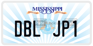 DBLJP1  license plate in MS