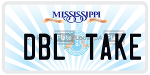 DBLTAKE  license plate in MS