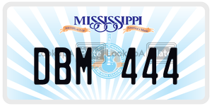 DBM444  license plate in MS