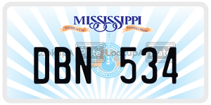 DBN534  license plate in MS