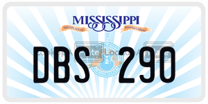 DBS290  license plate in MS