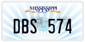 DBS574  license plate in MS