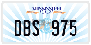 DBS975  license plate in MS