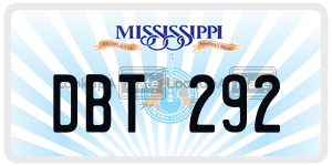 DBT292  license plate in MS