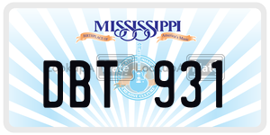 DBT931  license plate in MS