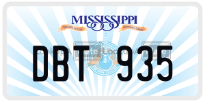 DBT935  license plate in MS