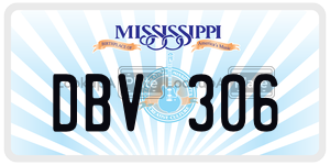 DBV306  license plate in MS
