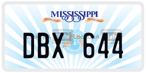 DBX644  license plate in MS