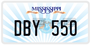 DBY550  license plate in MS
