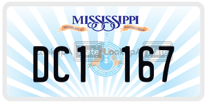 DC1167  license plate in MS