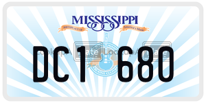 DC1680  license plate in MS