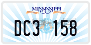 DC3158  license plate in MS