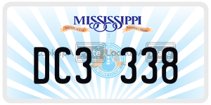 DC3338  license plate in MS