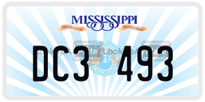 DC3493  license plate in MS