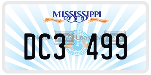 DC3499  license plate in MS