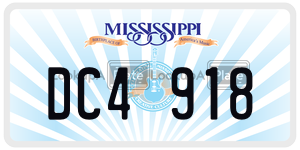 DC4918  license plate in MS