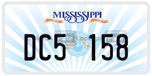DC5158  license plate in MS