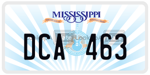 DCA463  license plate in MS