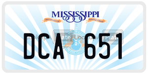 DCA651  license plate in MS